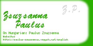 zsuzsanna paulus business card